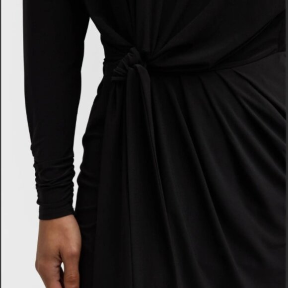 Ramy Brook Naomi Long-Sleeve Wrap Mini Dress – Black, Size XS – NWT - Picture 3 of 5